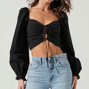Puff Sleeve Crop Top